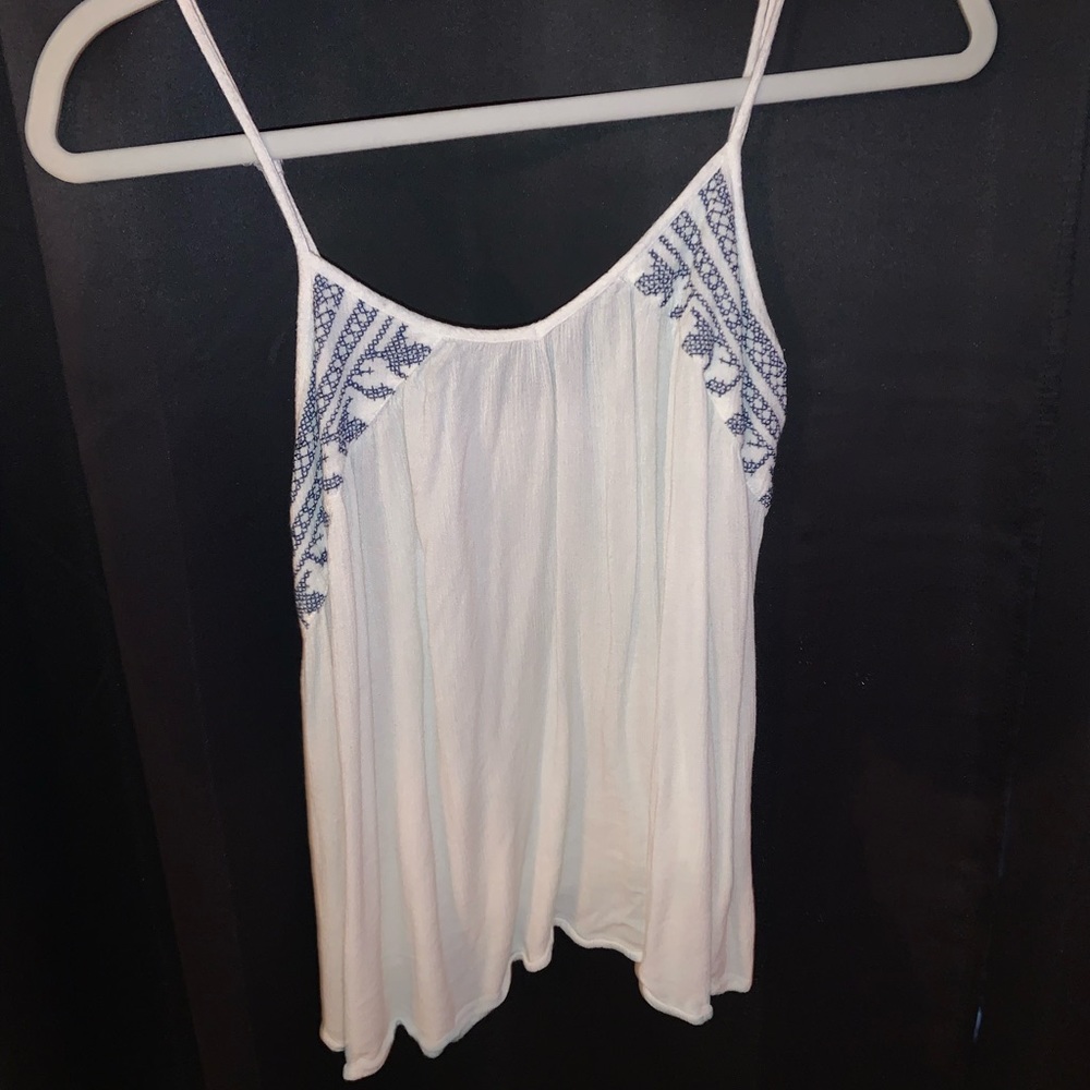 flowy white tank top